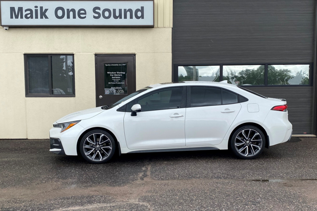 Toyota 2020 Corolla with professional window tint in North Bay
